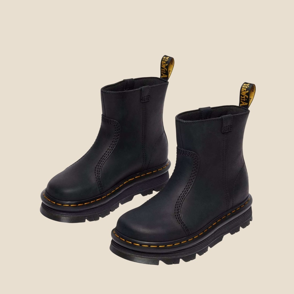 Dr Martens Zebzag Rigger Slip On Leather Boots Women's Size 10 NEW